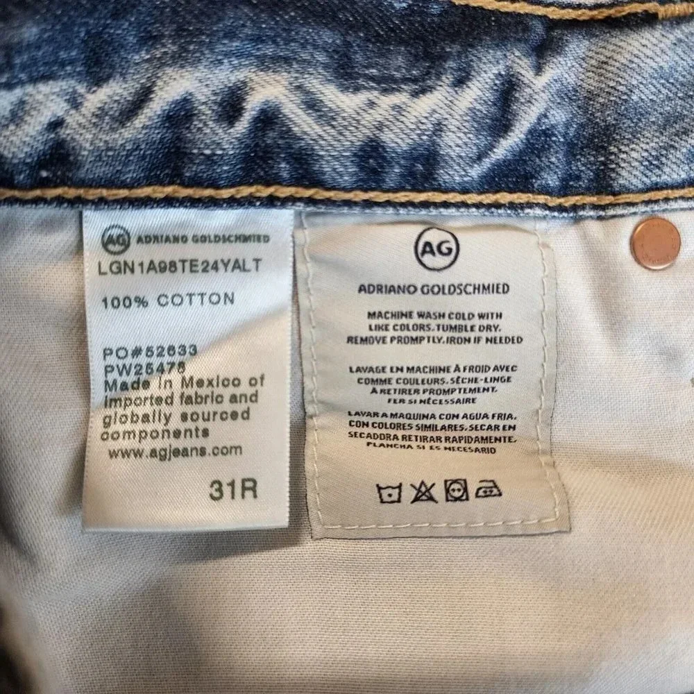 AG Adriano Goldschmied Women's Knoxx High Rise Baggy‎ Boyfriend Size 31 NWT $235